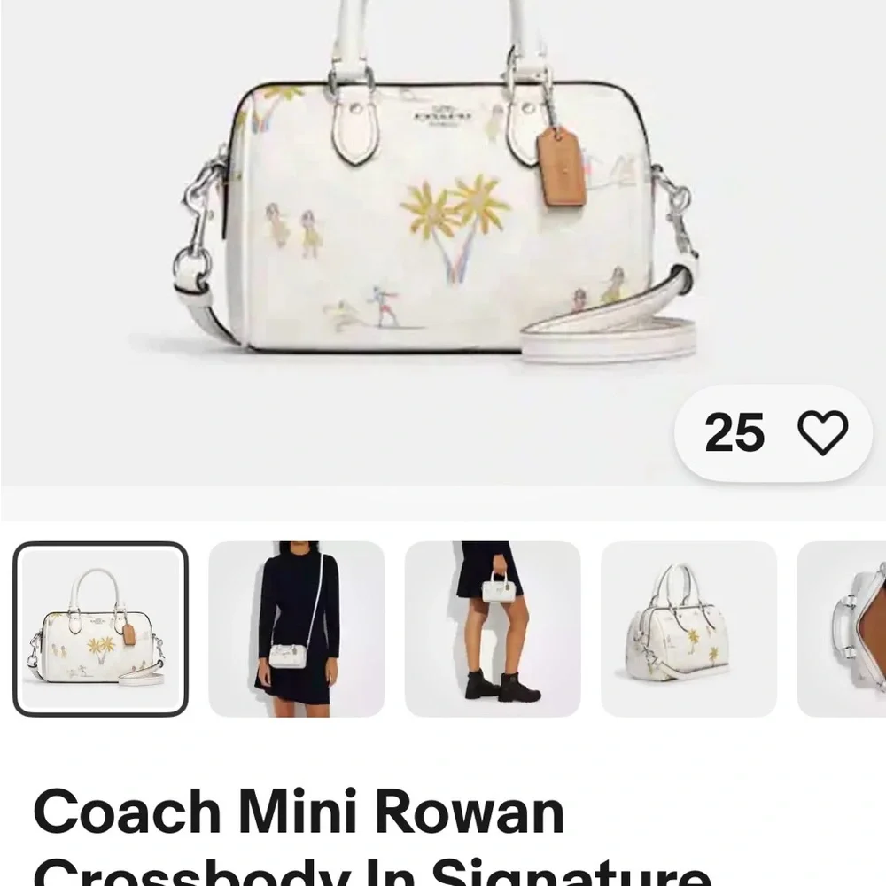 Coach Mini Rowan Satchel/Crossbody with wallet in Hula Print - Picture 5 of 14